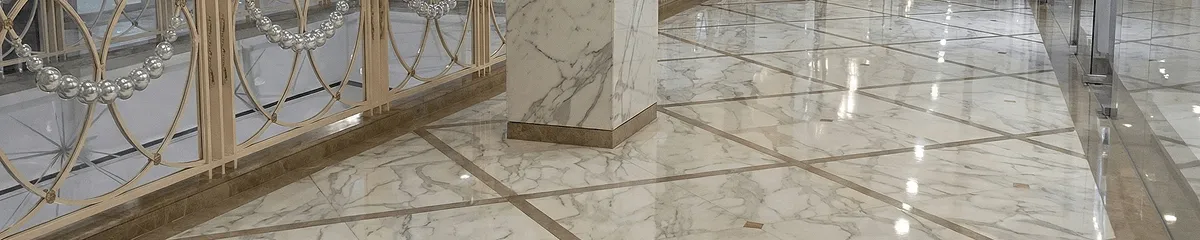 Beautiful marble floor professionally installed in Long Beach, CA